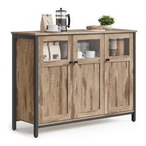 Buffet marron camel et noir