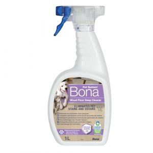 Bona Nettoyant en Profondeur pour Parquets 1L spécial animaux - Détachant et Destructeur d'Odeurs pour Animaux - Éliminateur d'Odeurs d'Urine de Chat - Adapté comme Spray pour Chiens et Chats