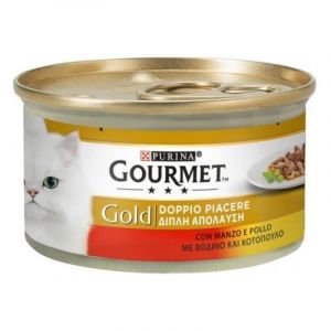 Gourmet Gold Lot de 24 plairs Manzo&Poulet 85 g