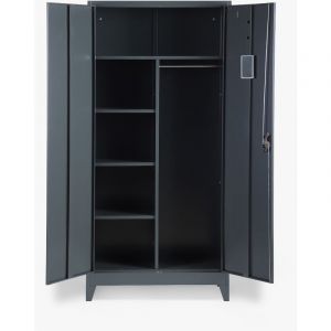 Office24 Armoire de bureau 2 portes 90x40 H180 en métal avec porte doc ents verrouillable VESuvIO