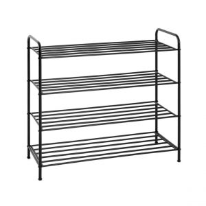 Meuble &agrave; Chaussures 4 Niveaux Grajo 83cm Noir