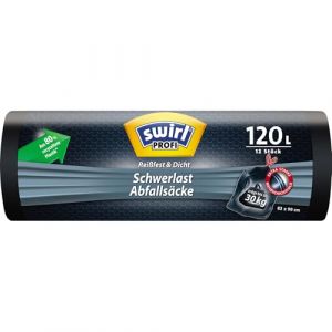 Swirl Profi sac poubelle renforc&eacute;, noir, 120 litres