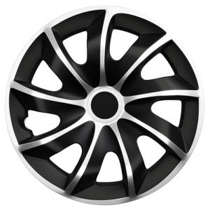 WERKTHOR Enjoliveurs 13 Pouces (4 pcs) – Radkappen Noirs/Argent pour Jantes Auto – Résistants & Antichoc
