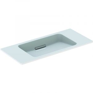 Geberit Lavabo ONE 500.390.01.2 90 cm, sans trop-plein, cache chrom&eacute; bross&eacute;