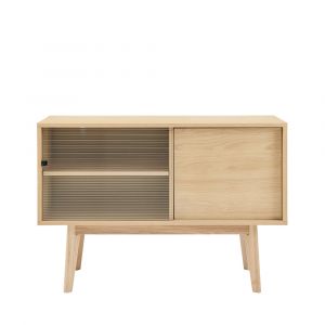 Image de DRAWER Buffet 2 portes en verre et bois L110cm - Jeff