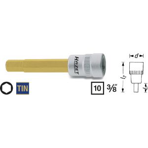 Hazet 8801-8 - Embout de serrage pour clé à douille 6 pans intérieurs 8 mm 3/8" (10 mm)