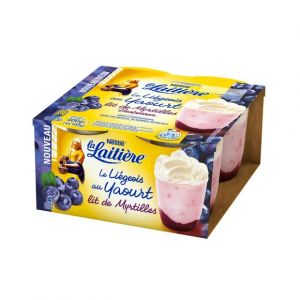Nestl&eacute; La Laiti&egrave;re Li&eacute;geois au yaourt sur lit de myrtilles x 4
