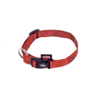 Nobby COLLIER EN NYLON MOTIF OS POUR CHIEN ORANGE 25 MM 40 À 65 CM