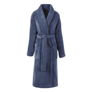 Le Jacquard Français Peignoir Caresse 100% coton Bleu