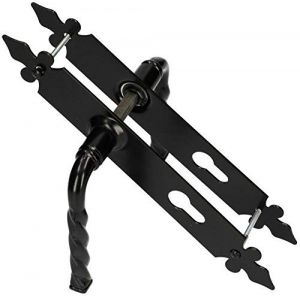KOTARBAU Poignée de porte PZ 72 mm - Poignée de porte - Poignée de porte - Décorative - Noir - Universel - Pour intérieur et extérieur - Fer forgé - Résistant à la rouille