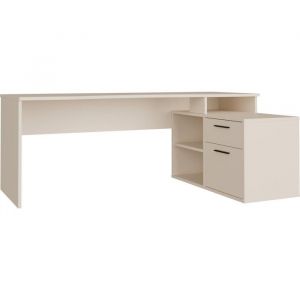 Bureau d'angle FORTE TEZAUR TZRB214B3-M240 200 x 121,8 x 75,7 cm Beige Cashmere