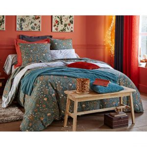 Taie de traversin TAMARA gris clair en percale de coton