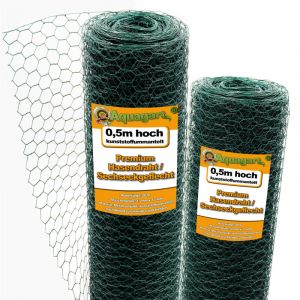 20 m grillage &agrave; maille hexagonale, grillage de poulailler, grillage de cl&ocirc;ture pour lapins, grillage de cl&ocirc;ture pour li&egrave;vres, vert, grillage pour