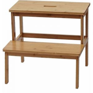Décoshop26 Escabeau tabouret en bois bambou 43x47x38cm 040005425
