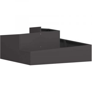 VidaXL Cache-pot de jardin Noir 100 x 100 x 50 cm Acier