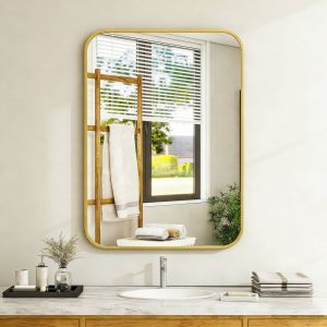 Miroir de salle de bain rectangulaire 61 x 91 cm, miroir mural de coiffeuse