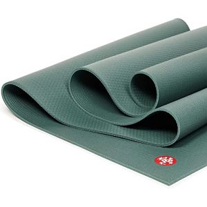 Manduka PRO Lite Tapis de yoga léger pour homme et femme, coussin antidérapant pour soutien et stabilité articulaires, 4,7 mm d'épaisseur, 180 cm, noir vert sauge