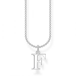 Thomas Sabo Chaîne lettre F Argent sterling 925 Gris