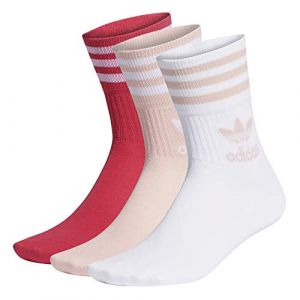 Adidas IXX42-GD3579 Chaussettes Mid Cut CRW pour Adulte Unisexe Blanc/Rouge Taille, Mixte