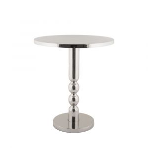 Present time Table d'appoint ronde en métal ø44cm - Chrome