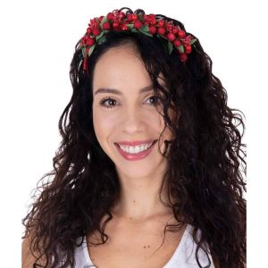 Ruedelafete Serre-t&ecirc;te No&euml;l baies rouges