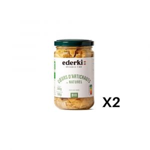 Ederki C&oelig;urs d'artichauts au naturel 280g - bio lot de 2