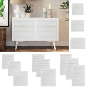 VidaXL Portes à persiennes 2 pcs Bois de pin massif Blanc 39,5x39,4 cm