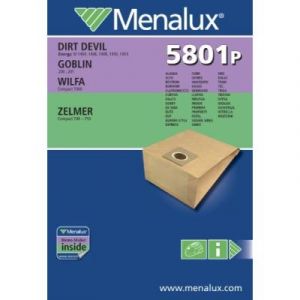 Menalux 5801 P - 5 SACS D'ASPIRATEUR