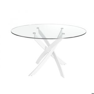 Table à manger ronde en verre Angel Cerdà