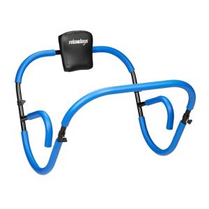 Relaxdays Appareil abdominaux, pour s’entraîner chez soi de manière Efficace, H x L x P : 66 x 71 x 71 cm, Bleu et Noir
