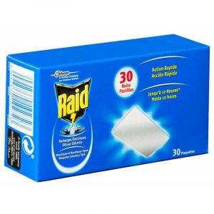 Raid Recharges Plaquettes Inodore - Moustiques & Moustiques Tigres - 30 Recharges Plaquettes