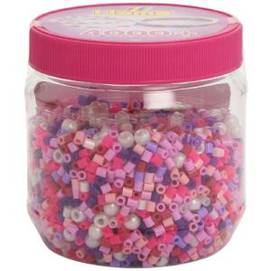 Hama Pot de 4000 perles à repasser Mélange rose