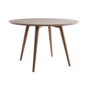 Image de Miliboo Table à manger design ronde noyer D120 cm LIVIA