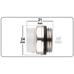 Noyon & Thiebault Noyon&thiebault - bouchon purgeur 15x21 à bec orientable nickelé/blanc