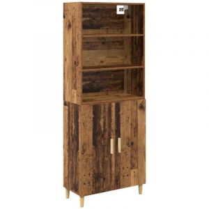 VidaXL Haut Armoire Bois Ancien 69,5 x 32,5 x 180 cm Bois d'ing&eacute;nierie