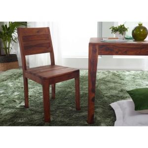 Massivmoebel24 - Chaise 45x47 Palissandre huil&eacute; Noisette brooklyn 06