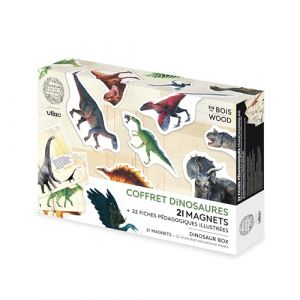 Vilac Set de 21 magnets dinosaures - Mus&eacute;um national d'Histoire naturelle
