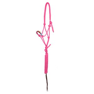 Licol pour cheval à noeuds de perles avec laisse Pool's