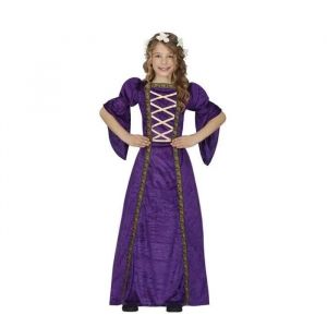 Guirca Costume De Dame Médiévale Violet Pour Fille (10-12 Ans)