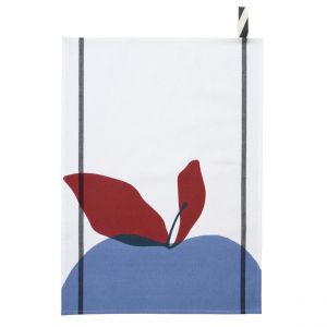Declikdeco Torchon Pomme Bluetiful Blanc 50 x 70