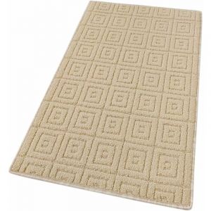 Tapis de Cuisine 3D Coureur Bordé Absorbant Antidérapant Lavable En Différentes Tailles Beige - 50x80 cm
