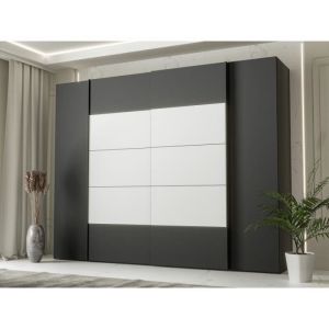 Armoire NARAGO NRGS82511 noir/blanc 270,3x61,2x210,5 cm 4 portes