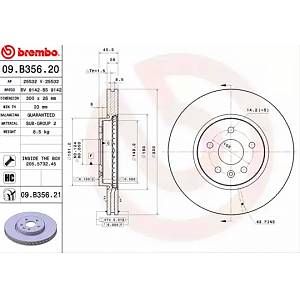 Brembo Disque de frein (à l'unité) OPEL MOKKA, CHEVROLET TRAX (06509.B356.21)