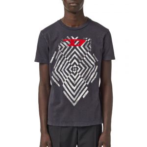 Image de Diesel T-Shirt Homme Diegor Imprimée Graphique Gris - Noir - S - Homme - Homme - Boutique Seven's