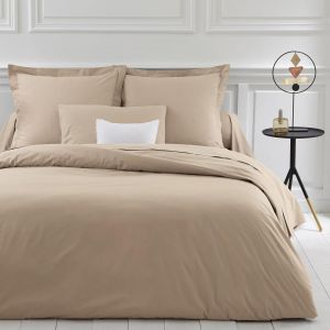 Housse de couette percale de coton TERTIO - Beige