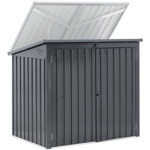 Uniprodo Abri de poubelle métal - 2 tonnes (240 L) - verrouillable