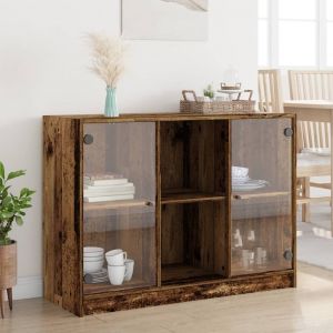 VidaXL Buffet vieux bois 102x37x75,5 cm bois d'ingénierie, armoire de rangement, armoire latérale, buffet de salle à manger, armoire de buffet