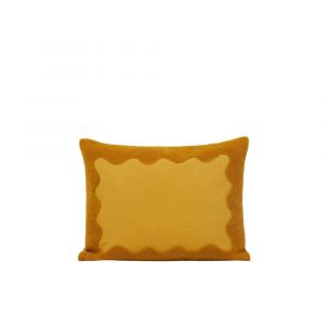 Housse de coussin en coton jaune 30x40 cm