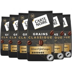 Carte Noire Café en Grains - Classique - Pur Arabica - Rainforest Alliance - Lot de 6 x 1 kg