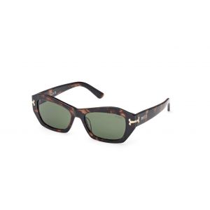 Emilio Pucci Femme EP0235 55N Lunettes de soleil Ac&eacute;tate Havane Vert G&eacute;om&eacute;trique Normale